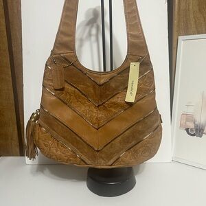 St. John's Bay Brown Chevron Shoulder Bag